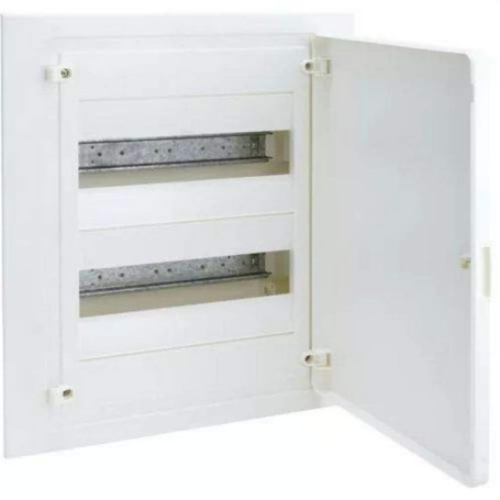 Caisse encastrable Hager Golf Série VF - 2 rangées 24 modules, porte blanche