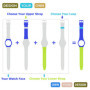 Bracelet de Montre en Silicone Imperméable Bleu pour Swatch - 19mm