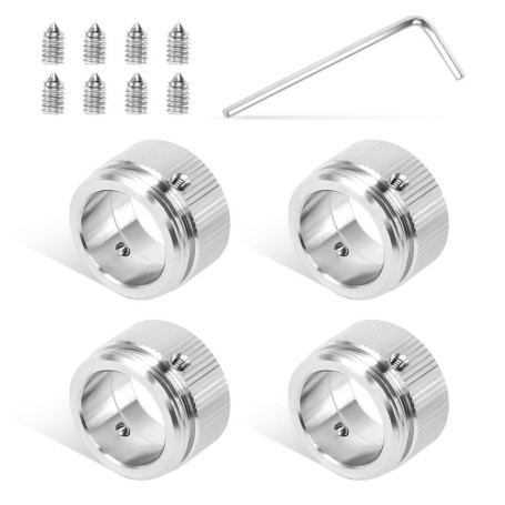 Kit d'Adaptateurs de Thermostat de Radiateur en Acier Inoxydable - 4 Pièces