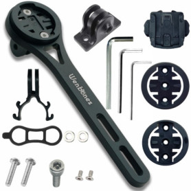 Support de Guidon GPS en Aluminium pour Vélo - Compatible Garmin, Wahoo, GoPro