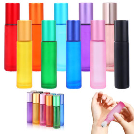 Set de 10 Flacons Roll-on en Verre pour Huiles Essentielles - Bangbobi