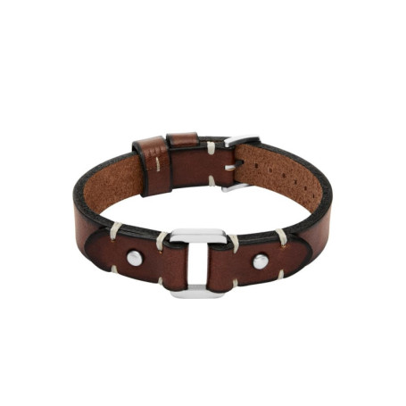 Bracelet en cuir marron Fossil Machine pour homme