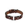 Bracelet en cuir marron Fossil Machine pour homme