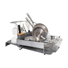 Égouttoir à Vaisselle Extensible KitchenAid - Gris Anthracite, 45 cm