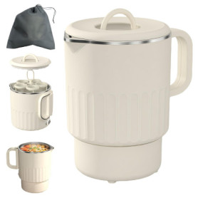 Bouilloire Pliable GOEDCH 1L pour Camping avec Sac de Rangement