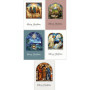 Pack de 30 cartes de Noël religieuses avec motifs en vitrail et enveloppes kraft