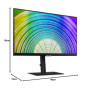 Moniteur Samsung 24" QHD HDR10 IPS - S24A60 avec FreeSync et USB-C