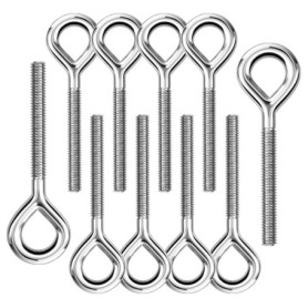 Boulons à œil M8 en Acier Inoxydable 304 - Lot de 10 Pièces pour Fixation et Suspension