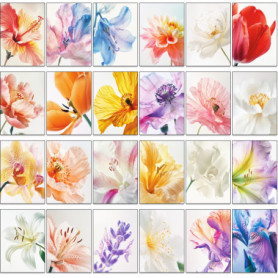 Lot de 30 cartes de vœux fleuries avec enveloppes - Idéales pour toutes occasions