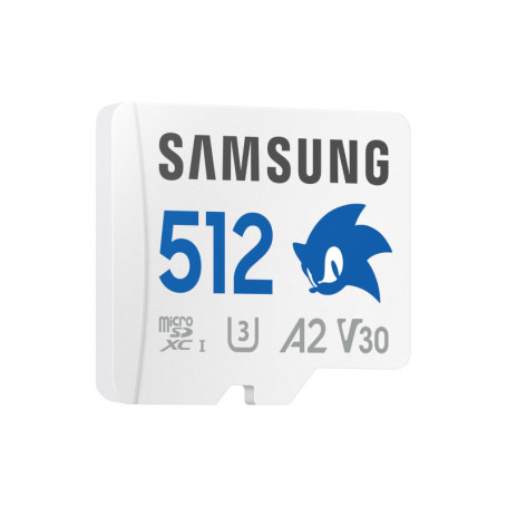 Samsung Carte mémoire microSDXC Sonic Pro Plus 512 Go - Vitesse de Lecture 180 Mo/s