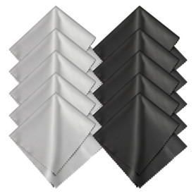 Chiffons de Nettoyage en Microfibre Romon - 10 Paires Lavables pour Lunettes et Écrans