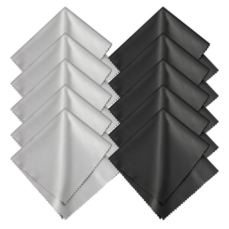Chiffons de Nettoyage en Microfibre Romon - 10 Paires Lavables pour Lunettes et Écrans