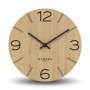 Horloge Murale Silencieuse Cander Berlin en Bois de Chêne 30 cm