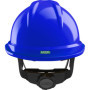 Casque de chantier MSA V-Gard 500 - Protection robuste et confortable - Bleu