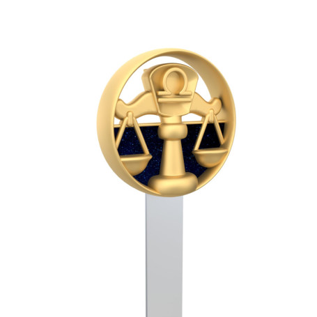 Marque-page en Acier Inoxydable Signe du Zodiaque Balance