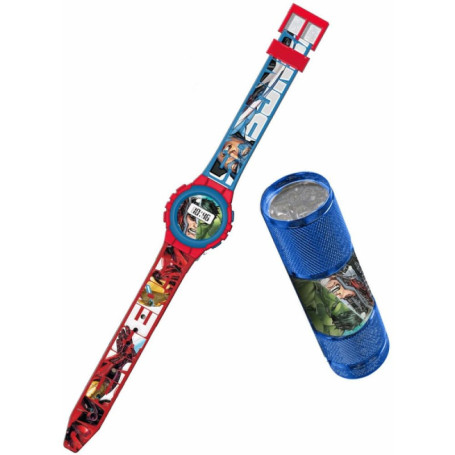 Montre Numérique Avengers pour Enfants avec Lampe de Poche