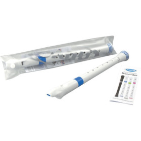 Flûte à Bec Soprano Nuvo Blanc et Bleu - Instrument en Plastique ABS