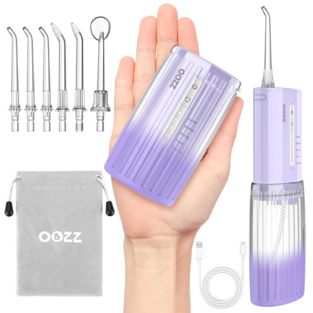 Irrigateur Buccal Portable OOZZ - Hydropulseur de Voyage Compact avec 5 Modes de Pression