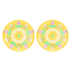 Lot de 2 assiettes plates en mélamine Florianne Spring - THUN