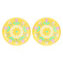 Lot de 2 assiettes plates en mélamine Florianne Spring - THUN