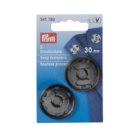 Boutons Pression Prym en Laiton Gunmetal 30 mm - Élégance et Praticité