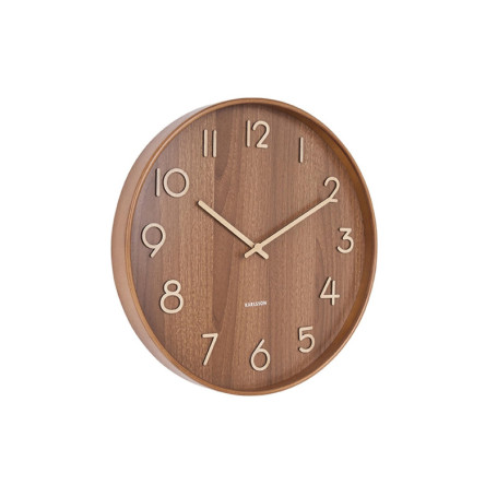 Horloge Murale Ronde Karlsson Pure Medium en Bois Foncé 40 cm