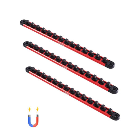 Kit d'Organisation de Douilles VEVOR en Aluminium - Lot de 3 avec Clips Rotatifs