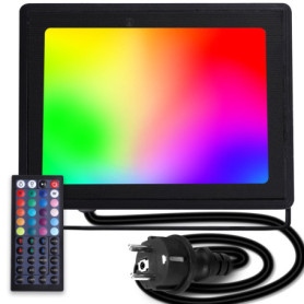 Projecteur LED d'extérieur Aigostar 50W RGB avec Télécommande et Modes Stroboscopiques