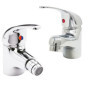 Lot de 2 Robinets en Laiton Chromé pour Salle de Bain - Lavabo et Bidet