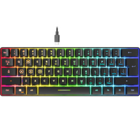 Clavier Gamer Speedlink LETOS RGB 60% - Filaire USB-C Amovible, Rétro-éclairé Noir