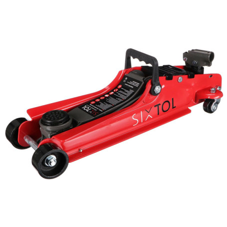 Cric Hydraulique Roulant Bas Profil SIXTOL 2,5T avec Barre Rotative 360°