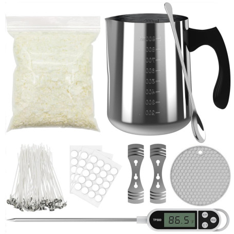 Kit DIY de Fabrication de Bougies en Cire de Soja - Cadeau Idéal pour Fêtes et Anniversaires