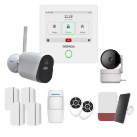 Pack Alarme Connectée WiFi/GSM Daewoo Touch 4,3" - Système de Sécurité Complet