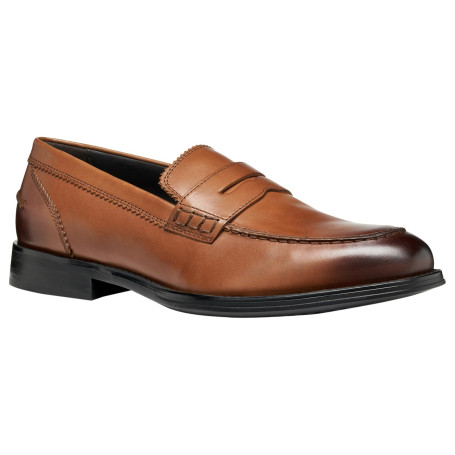 Mocassins en Cuir Marron Geox U BARBERIGO pour Homme - Confort Décontracté