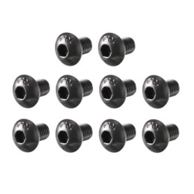 Vis Hexagonale en Acier Alliage M5x8mm - 100pcs Bouton Tête Noir