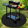 Tapis Anti Feu Rond 100cm QWORK - Protection Ignifuge pour Barbecue