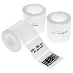 QWORK Étiquettes Thermiques Autocollantes 40x30mm - 3 Rouleaux Imperméables
