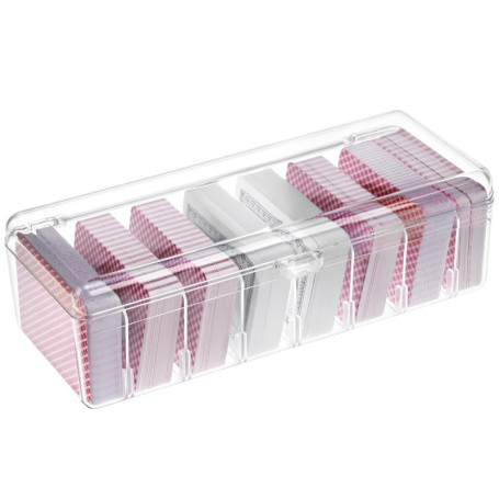 Boîte de Rangement Transparente pour Cartes - 700 Cartes avec Séparateurs