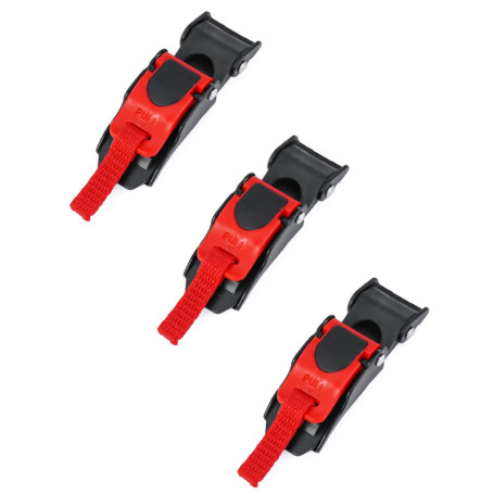 Boucles de Casque de Moto QWORK - 3 Pièces avec Sangle Rapide