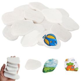 Lot de 16 Galets Blancs à Peindre pour Décoration DIY