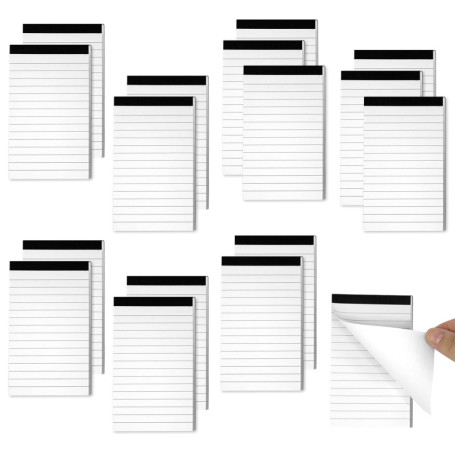 Carnets de Notes A7 Yicaam - Pack de 16 Blocs Lignés pour Bureau et École