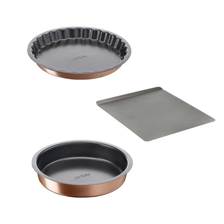 Ensemble de Moules Tefal Airbake - 23cm Manqué, 27cm Tarte, 30x35cm Plaque