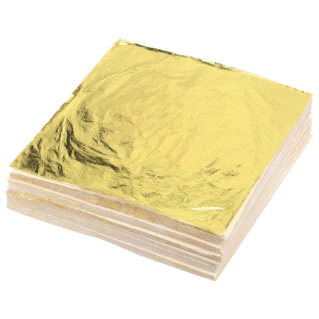 Lot de 600 Feuilles d'Or Imitation ZEONHEI pour Bricolage et Manucure