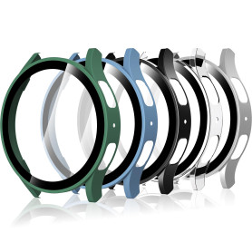 Bigqin 5 Pièces Coque Montre Compatible pour Samsung Galaxy Watch 7 40mm Protecteur D'écran,HD Résistant Rayures Verre Trempé PC