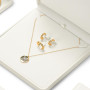Oirlv Blanc PU Cuir Grande Boîte à Collier,Boite Cadeau Bijoux,Boite Bracelet Cadeau,pour La Saint Valentin,Anniversaire,Noël