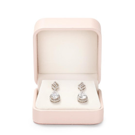 Oirlv Rose PU Cuir Ecrin Pour Boucles D'oreilles, Boite Cadeau Boucles D'oreilles,Pour Saint Valentin Anniversaire,Noël