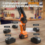 Mini Tronçonneuse à Batterie 6 Pouces, 8000mAh Tronconneuse Electrique Sans Fil pour Jardin, 1000W Brushless Tronçonneuse Elague