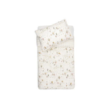 Parure de Lit Enfant Jollein Tiny Park - Housse de Couette Réversible 100x140 cm