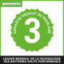 Lampe de Travail Sans Fil Greenworks 40V - 2000 Lumens, Réglages Luminosité