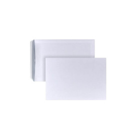 Lot de 250 enveloppes d'expédition C4 autocollantes - Blanches avec impression intérieure grise